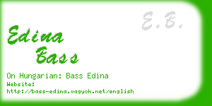 edina bass business card